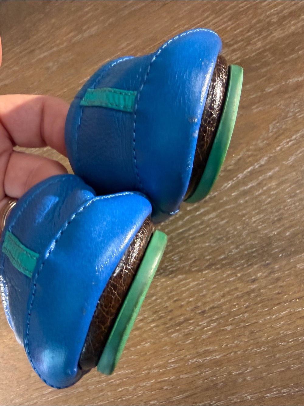 Tieks Blue Women’s Leather Ballet Flats - Picture 4 of 10